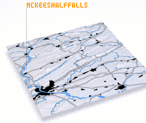 3d view of McKees Half Falls