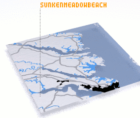 3d view of Sunken Meadow Beach