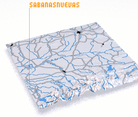 3d view of Sabanas Nuevas