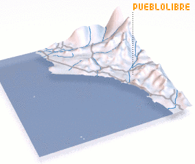 3d view of Pueblo Libre