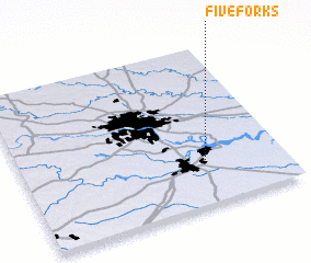 3d view of Five Forks