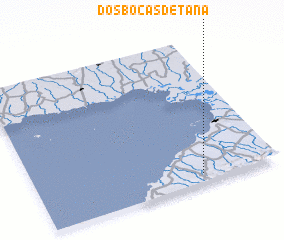 3d view of Dos Bocas de Tana