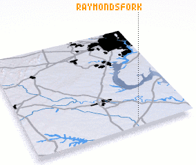 3d view of Raymonds Fork