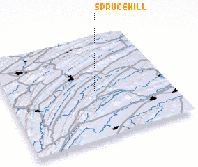 3d view of Spruce Hill