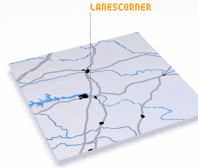 3d view of Lanes Corner