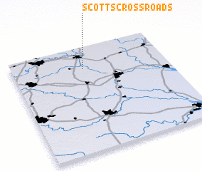 3d view of Scotts Crossroads