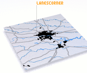 3d view of Lanes Corner