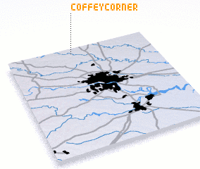 3d view of Coffey Corner