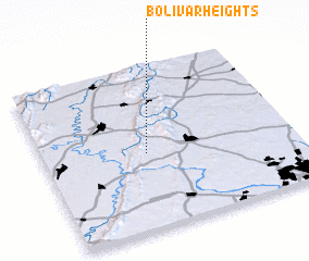 3d view of Bolivar Heights