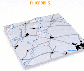 3d view of Five Forks