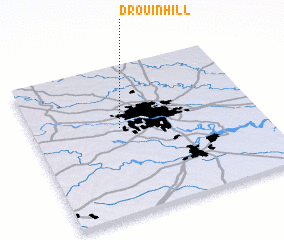 3d view of Drouin Hill