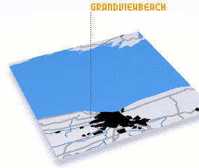 3d view of Grand View Beach