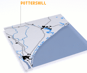 3d view of Potters Hill