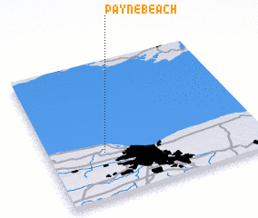 3d view of Payne Beach