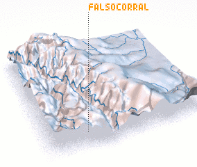3d view of Falso Corral