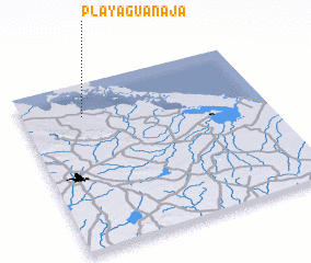 3d view of Playa Guanaja