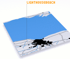 3d view of Lighthouse Beach