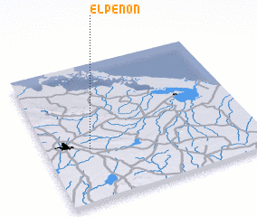 3d view of El Peñón