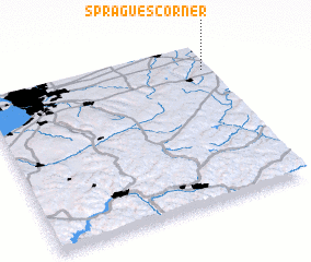 3d view of Spragues Corner