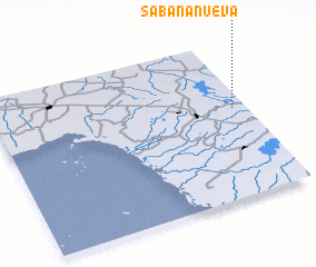 3d view of Sabana Nueva