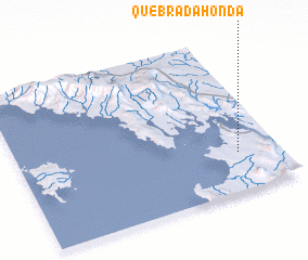 3d view of Quebrada Honda