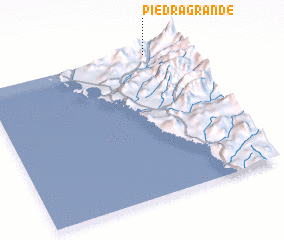 3d view of Piedra Grande