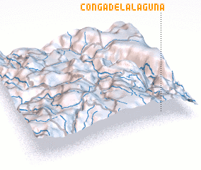 3d view of Conga de La Laguna