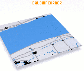 3d view of Baldwin Corner