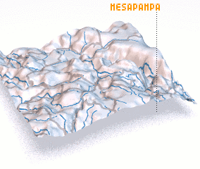 3d view of Mesa Pampa