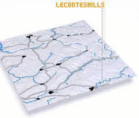 3d view of Lecontes Mills