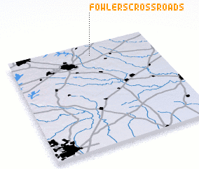 3d view of Fowlers Crossroads