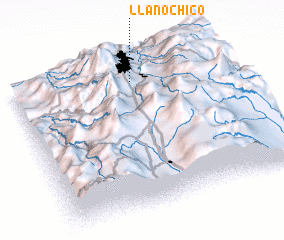 3d view of Llano Chico