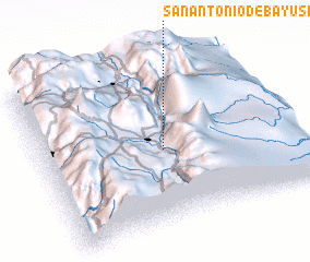 3d view of San Antonio de Bayushig