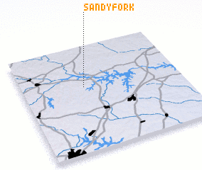 3d view of Sandy Fork