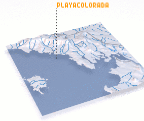 3d view of Playa Colorada