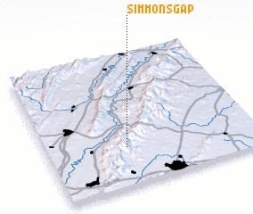 3d view of Simmons Gap