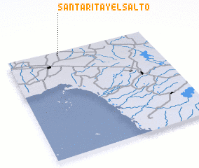 3d view of Santa Rita y El Salto