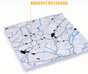 3d view of Bakers Crossroad