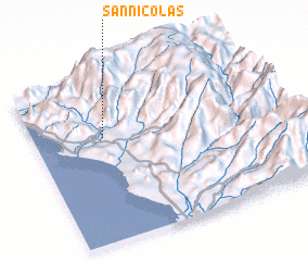 3d view of San Nicolás