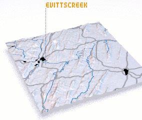 3d view of Evitts Creek