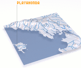 3d view of Playa Honda