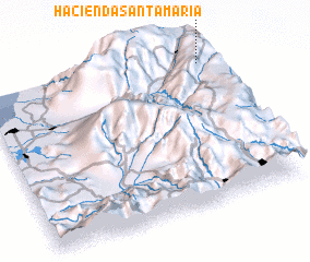 3d view of Hacienda Santa María