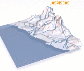 3d view of Los Piscos