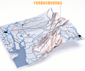 3d view of Yerbas Buenas