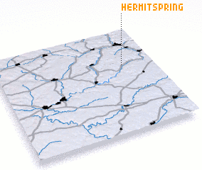 3d view of Hermit Spring