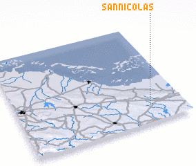 3d view of San Nicolás