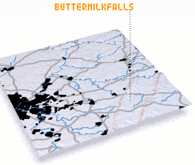 3d view of Buttermilk Falls