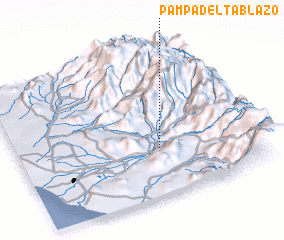 3d view of Pampa del Tablazo