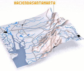 3d view of Hacienda Santa Marta