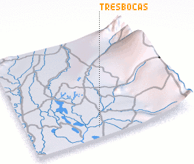 3d view of Tres Bocas